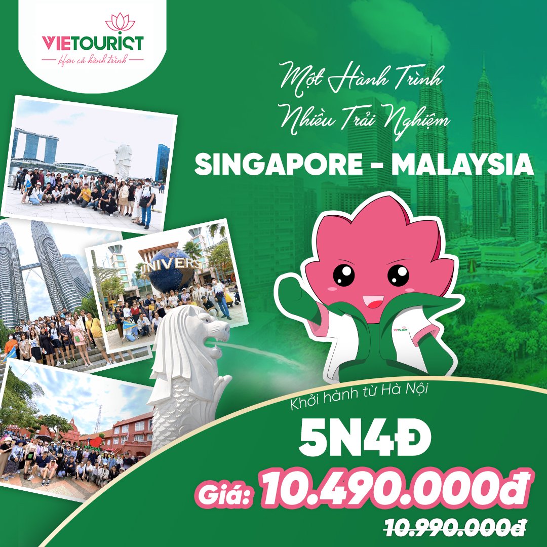 Tour Du Lịch Singapore - Malaysia 5 Ngày 4 Đêm KH Từ Hà Nội0